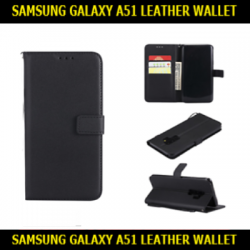 Leather Wallet Flip Book Case with Strap For Samsung Galaxy A51 SM-A515F Slim Fit and Sophisticated in Look